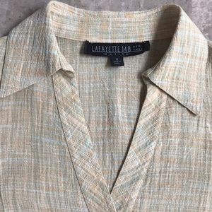 Lafayette 148 petite linen blouse